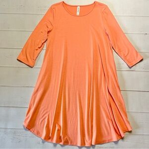 Zenana Premium - Women’s Coral Long Sleeve Dress